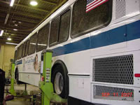 Typical  Bus Up For A Visual Inspection